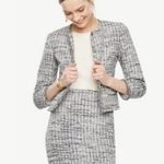 Ann Taylor NWT  Grid Fringe Tweed Open Jacket - Size 12 Photo 1