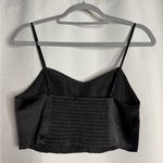 House of Harlow 1960 Black Satin Crop Top Small Photo 1