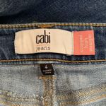 CAbi #5495 Size 4 Blue Cropped High Straight Raw Hem Distressed Denim Jeans Photo 3