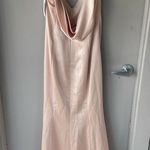After Six DRAPED COWL-BACK PRINCESS LINE DRESS WITH FRONT SLIT IN CAMEO Photo 6