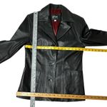 GOYA BARCELONA Black Leather Jacket Blazer Buttery Soft Lined Womens Size Medium Photo 4