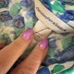 Christopher & Banks Christopher Banks Blue and Green Patterned Button Up Shirt size large Photo 1