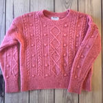 Old Navy  Pink Speckled Cable Knit Textured Sweater  Photo 0