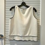 ZARA White Sleeveless Top with Black Trim Photo 1