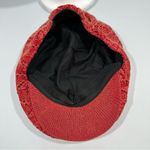Adora Red Knit Sweater Flat Hat Cap Photo 5