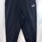 Puma NWT  XL‎ Essential Jersey Knit Cuff Blue Sweatpants Logo Cozy Lounge Summer Photo 0