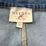 Hayden  denim ruffle hem snap front skirt size small mermaid blue Photo 7