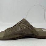 Taos Gift 2 Ruched Leather Comfort Shoes Sandals Metallic Tan Taupe women 10 New Photo 1