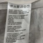 Anthropologie  Size M Greenwich White Purple 100% Cotton Embroidered Jacket Aztec Photo 4