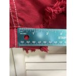 PacSun  Red‎ Denim Shorts Raw Hem Size 25 Mid Rise Photo 4