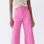 ZARA Marine Straight Jean in Hot Pink Size 4 Photo 0