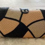 New Handmade Buntal Straw Clutch Purse Chain Strap Magnetic Snap Closure Tan Brown Photo 3