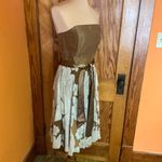 Spiegel Vintage strapless floral silk midi dress n jacket set Photo 9