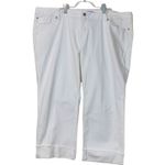 Torrid New White High Rise Boyfriend Raw Hem Cuffed Crop Jeans Women's Size 26 Photo 2