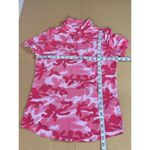 IBKUL Ladies CAMO PINK Short Sleeve Mock Golf Shirt UPF 50 Breathable 3/4 Zip S Photo 7