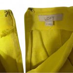 Loft Ann Taylor  Yellow Textured Slit Pencil Skirt | Size 4 Photo 5