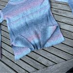 a.n.a Sweater Blue Pink Cotton Candy Ombre Striped Knit size‎ small a new approach  Photo 7