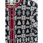 Talbots Winter Holiday Nordic Fair Isle Cardigan Sweater Size M Old Money Luxury Photo 7