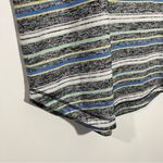 Talbots T By Striped Midi Skirt Curved Hem Elastic Waist Size Large Petite Photo 2