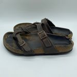 Birkenstock Dark Chocolate Brown Mayari Strappy Leather Cork Sandals Women 38.5 Photo 2
