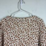 Pink Lily  Leopard Waffle Knit Top Size Medium Photo 3