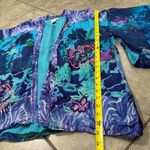 Half Moon Bay Womens Blue Floral Beaded Embroidered Open Kimono Sz L Boho Hippie Size L Photo 10