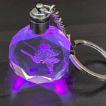 Laser Engraved Crystal Anime Color Changing LED Keychain Photo 11