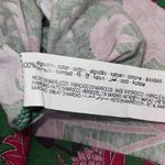 ZARA Womens Floral Puff Tie Short Sleeve Cotton Top Pink Green Small Photo 6