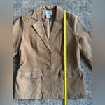 Chadwick's Chadwick’s Tan Suede Leather Blazer Jacket Women’s Size 12 Photo 6