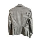 NY&C Women's Size 2 Stretch Plaid Blazer Career Workwear Jacket Office Gray Photo 3