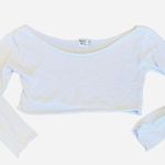 Princess Polly  White Crop Sweater Off Shoulder S 6 Photo 0