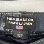 Ralph Lauren  Polo Jeans  Leather Top Stitch Pants Photo 2
