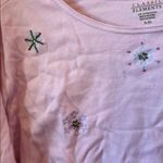 Classic Elements  Pink Top with Embroidered and embellished Snowflakes xl Photo 1