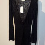 l*space NWT L* Elegant Black Long Sleeve beach cover up/ Dress sz L Photo 0