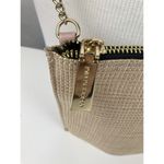 Big Buddha *Big Buddah Gold Crossbody Mini Purse Chain Strap Wicker Rattan Black Lining Photo 6