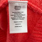 Talbots  coral red  mock neck wool blend sweater fair isle thick warm winter L Photo 5