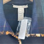 Soft Surroundings  Reversible Coat Size Small Plaid Leopard Black Wool Blend NWT Photo 6