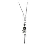 Fashion Statement Flower Design Pendant and Silver Tone Necklace Photo 1