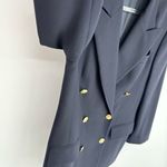 Talbots Vintage Military Style Blazer Worsted Wool Navy
Size 8 Nautical Photo 4