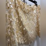 BCBGMAXAZRIA  sequin sheer mini skirt size 4 in cream Photo 2