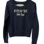 Abercrombie & Fitch Navy Blue Long Sleeve Sweatshirt Scoop Neck Womens XS Photo 0
