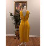 Gabrielle Union Shift Dress Womens 2 Yellow Ring Hole Front Wide Strap Back Zip Photo 1