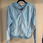 Victoria's Secret Vintage Y2K Victoria’s Secret Baby Blue Velour Hoodie Size L Photo 0