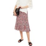 Altuzarra Cottagecore Silk Floral Skirt Medium Pink Coquette Fairy Boho Bloom Photo 1