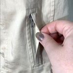 Votre Nom Womens Moto Jacket Coat Asymmetrical Zip Lightweight Beige Size 12 Photo 7