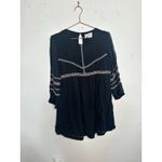 Ba&sh  Black Embroidered Columebe Swing 3/4 Sleeve Mini Dress size Small NWT Photo 5