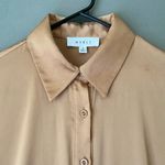 Mable sz S tan silky blouson mini cocktail dress‎ Photo 2