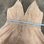 ZARA Simplee eyelet lace flowy tan maxi dress Photo 6