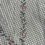 Disney  Princess NWT 3X Green Gingham - Rose Embroidered Elastic Drop Waist Top Photo 5