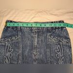 Vintage Kong Loon Jean Floral Embroidered Pencil Skirt Women's Large Medium Wash Blue Photo 4